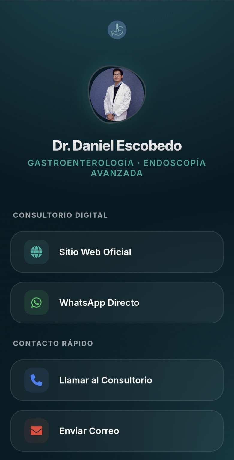 Ejemplo Tarjeta Médica - Vista 1